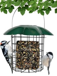 Backyard Essentials Large Seed or Suet Log Cage Feeder